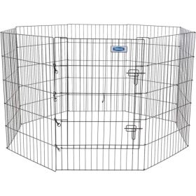 Petmate Exercise Pen Single Door with Snap Hook Design and Ground Stakes 36"