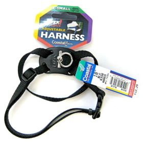 Coastal Pet Size Right Adjustable Nylon Harness - Black - X-Small