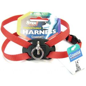 Coastal Pet Size Right Nylon Adjustable Harness - Red - X-Small