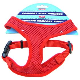 Coastal Pet Comfort Soft Adjustable Harness - Red - Small - 5/8" Wide