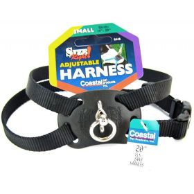 Coastal Pet Size Right Nylon Adjustable Harness - Black - Small