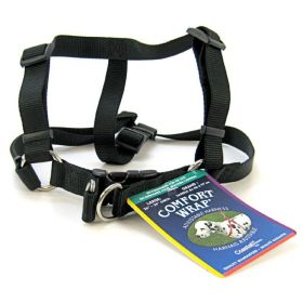 Tuff Collar Comfort Wrap Nylon Adjustable Harness - Black - Large