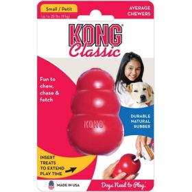 KONG Classic Dog Toy - Red - Small - Dogs up to 20 lbs