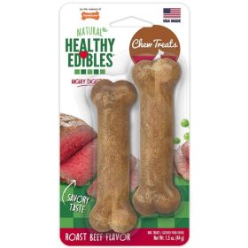 Nylabone Healthy Edibles Wholesome Dog Chews - Roast Beef Flavor