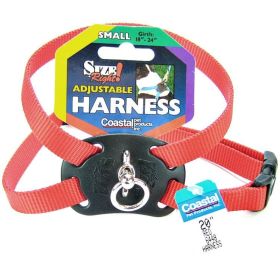 Coastal Pet Size Right Nylon Adjustable Harness - Red - Small