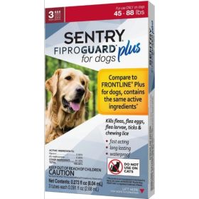 Sentry Fiproguard Plus IGR for Dogs & Puppies - Large - 3 Applications