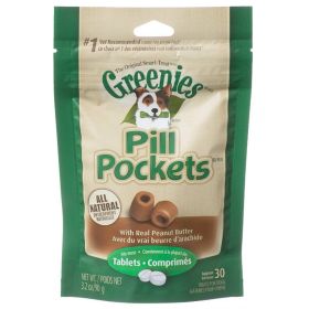 Greenies Pill Pocket Peanut Butter Flavor Dog Treats - Small - 30 (Tablets)