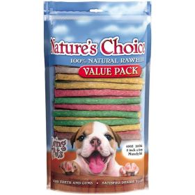 Loving Pets Nature's Choice Rawhide Munchy Stick Value Pack - 100 Pack