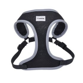 Coastal Pet Comfort Soft Reflective Wrap Adjustable Dog Harness - Black - X-S