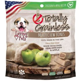 Loving Pets Totally Grainless Meaty Chew Bones - Large Dogs - 6 oz