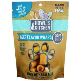 Howl's Kitchen Beef Flavor Wraps Soft Bites - Beef & Cheese Flavor - 12 oz