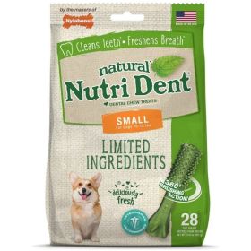 Nylabone Natural Nutri Dent Fresh Breath Dental Chews Small - 28 Count