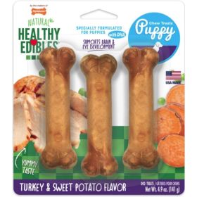 Nylabone Healthy Edibles DHA Puppy Chews - Turkey & Sweet Potato - Regular