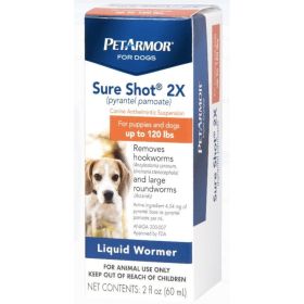 PetArmor Sure Shot 2X Liquid De-Wormer for Puppies and Dogs - 2 oz