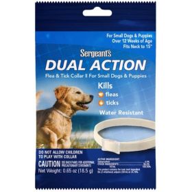 Sergeants Dual Action Flea and Tick Collar II for Small Dogs and Puppies