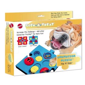 Seek-A-Treat Flip 'N Slide Connector Puzzle Interactive Dog Treat and Toy Puzzle